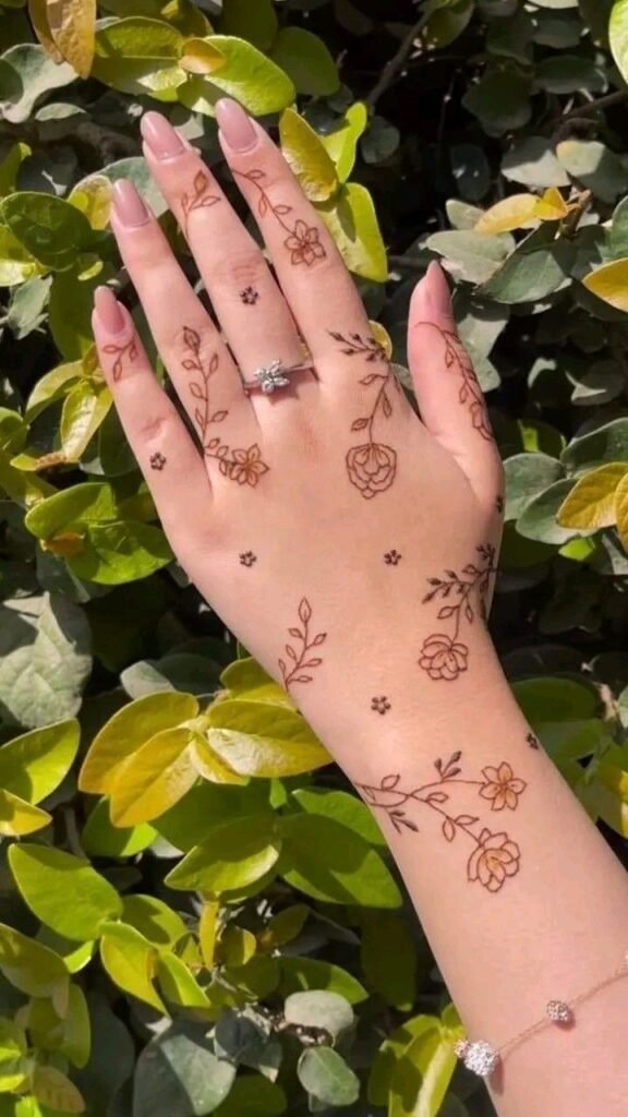 Bangladeshi Simple Back Hand Mehndi Design