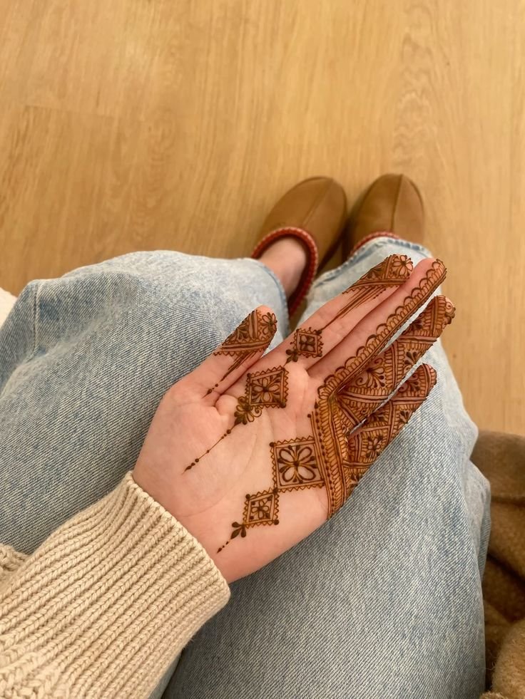 Bangladeshi Simple Mehndi Design Front Hand